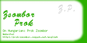 zsombor prok business card